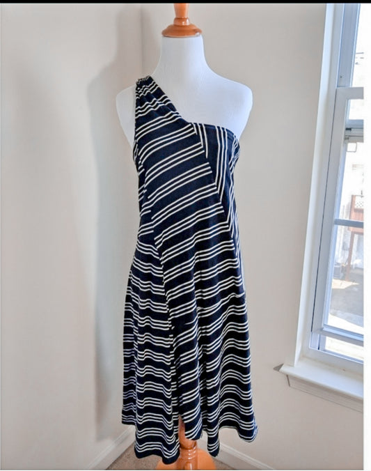 Asymmetrical Striped Dress