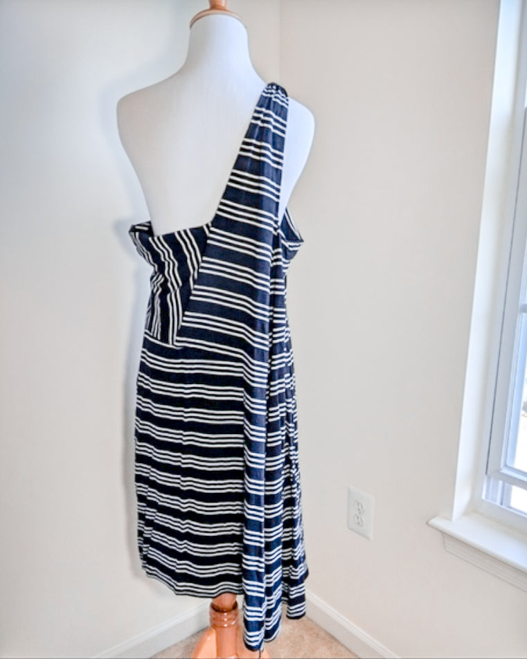 Asymmetrical Striped Dress