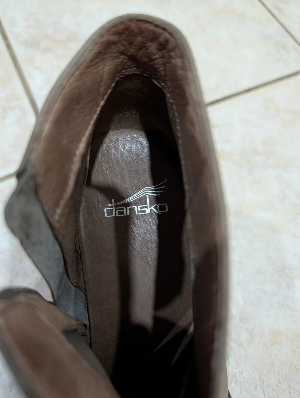 Tan Leather Open-Toe Ankle Booties 38