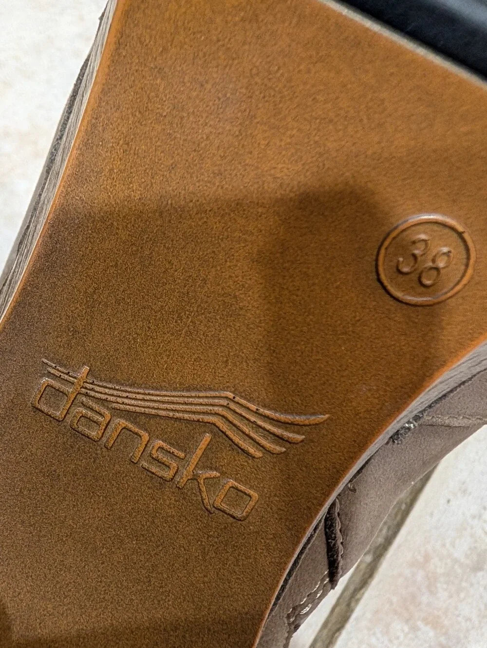 Tan Leather Open-Toe Ankle Booties 38